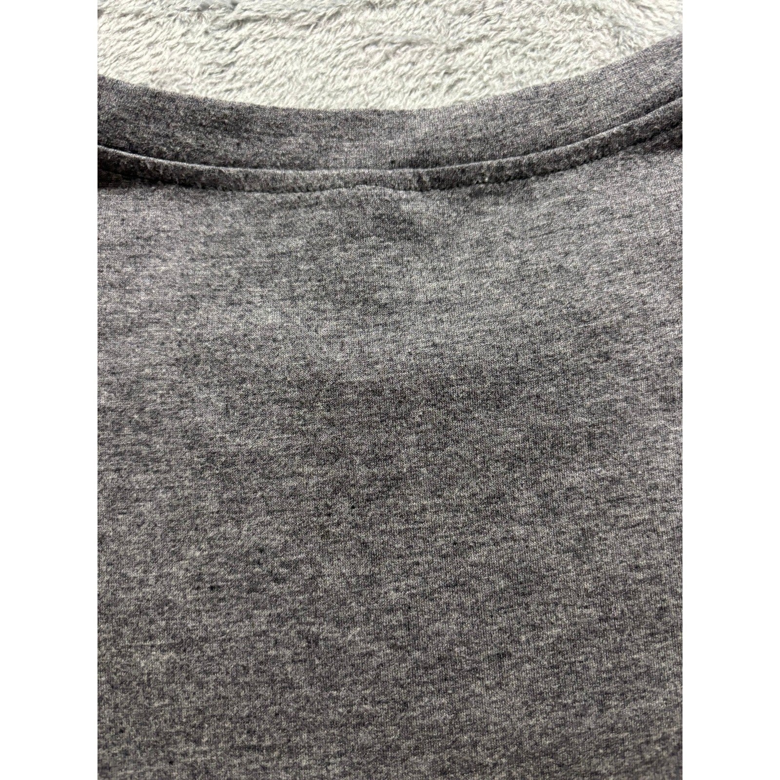 Womens L Gray Baseball Heart Graphic Muscle Tank Top Casual Athleisure Workout