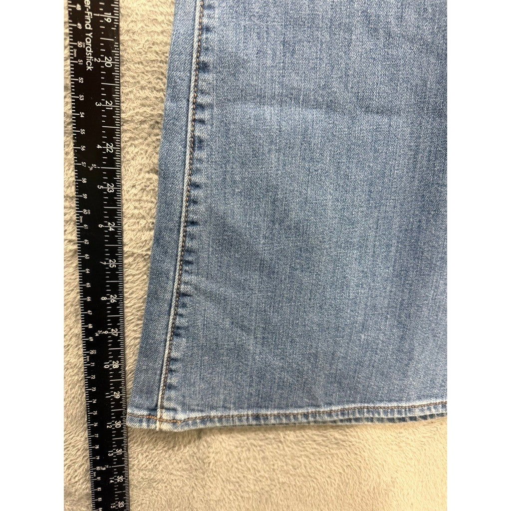 Gap 1969 Flare Jeans Womens 33/16 Light Wash Blue Patch Pocket Bell Bottoms