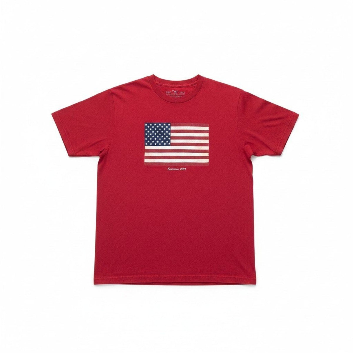 Faded Glory L Red American Flag Graphic T-Shirt Mens Vintage Casual Summer 2011
