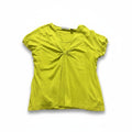 Liz Claiborne XL Womens Lime Green V-Neck Short Sleeve Top Casual Coastal