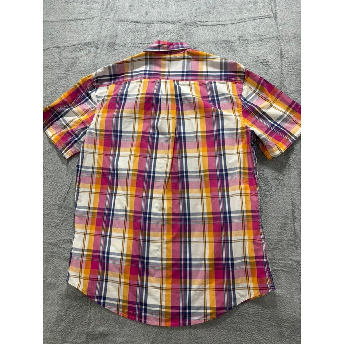 US Polo Assn Shirt Mens L Plaid Button Up Short Sleeve Multicolor Classic