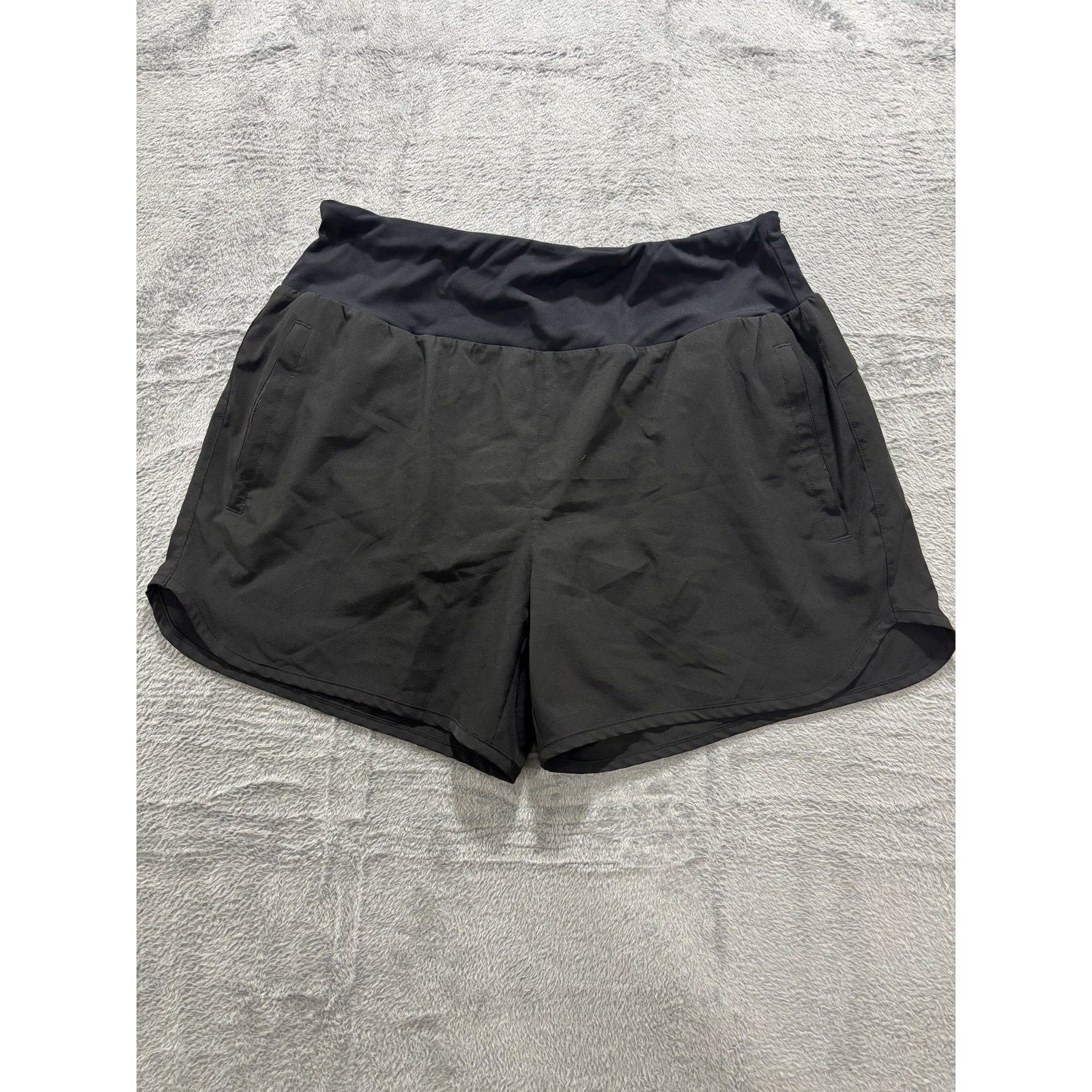 Libin Womens XL Black Running Shorts Athletic Gym Athleisure Casual Activewear