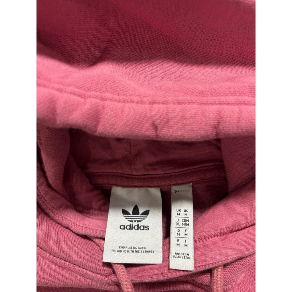 Adidas M Pink Hoodie Womens Trefoil Pullover Sweatshirt Athleisure Casual Logo