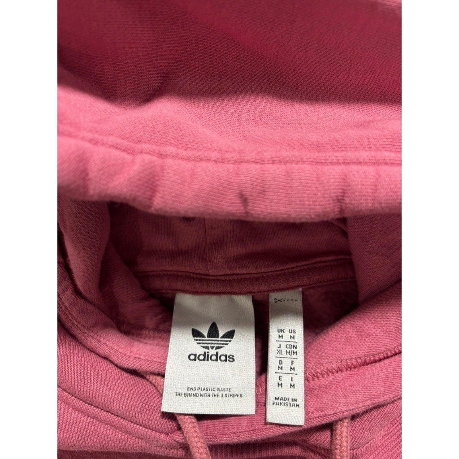 Adidas M Pink Hoodie Womens Trefoil Pullover Sweatshirt Athleisure Casual Logo