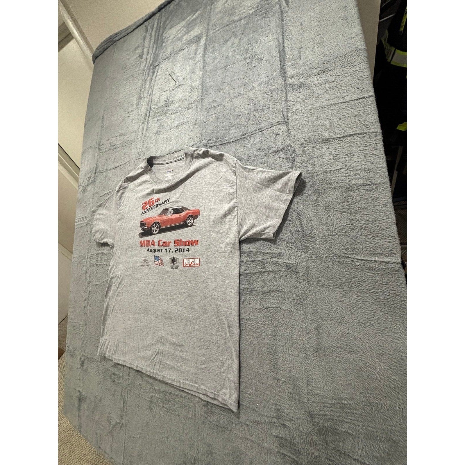 Hanes L Gray MDA Car Show Graphic T-Shirt Vintage Casual Womens