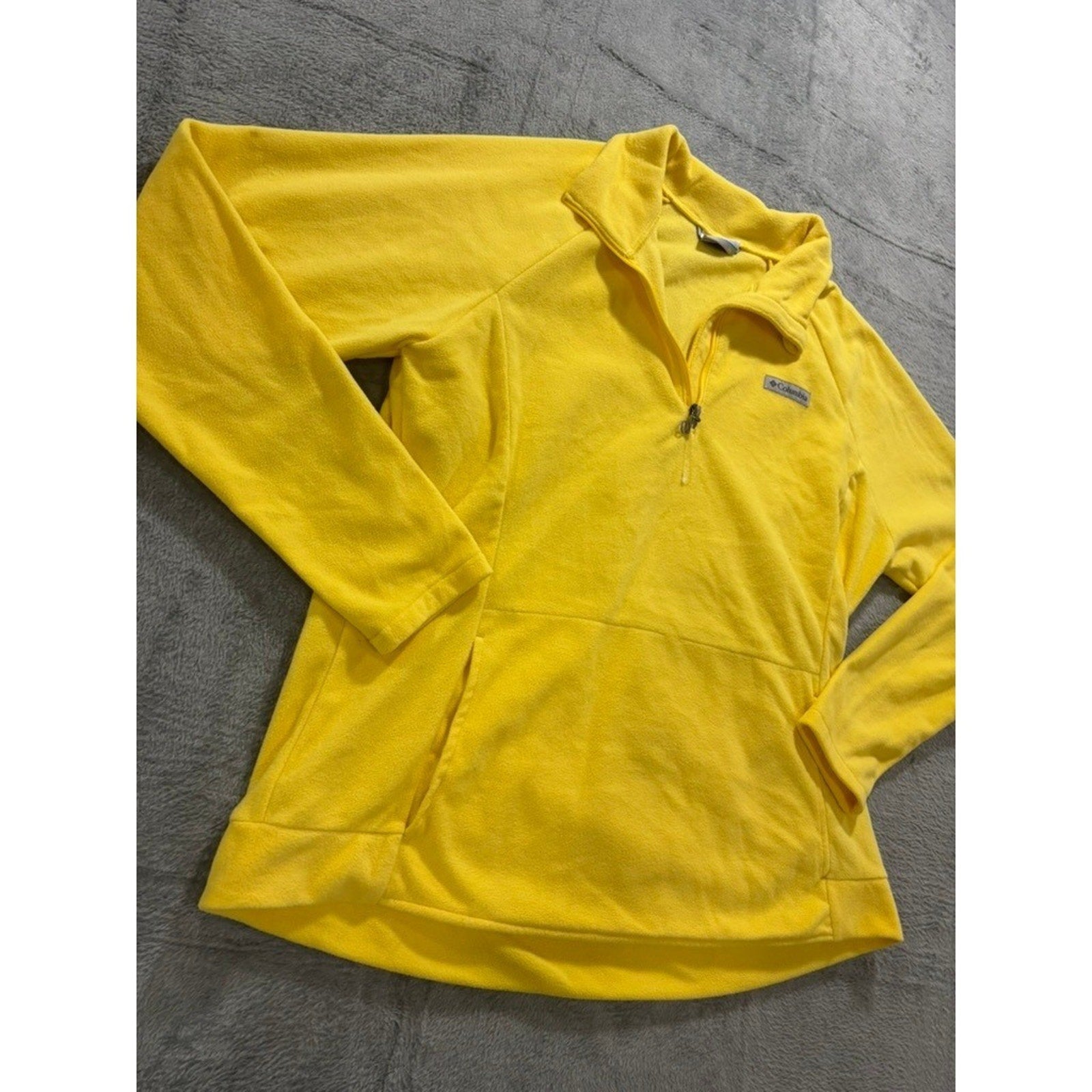 Columbia Glacial IV 1/4 Zip Fleece Pullover Women XXL Yellow Outdoor Hiking