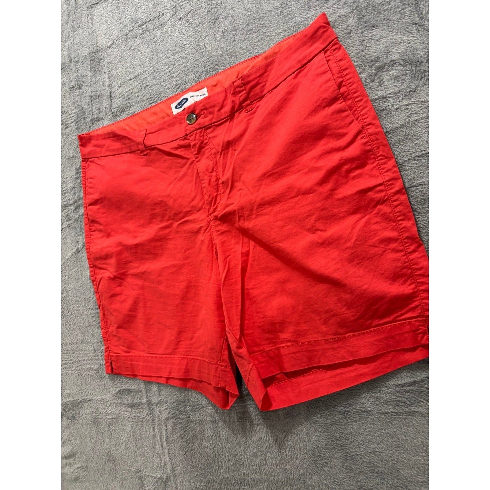 Old Navy 16 Red Everyday Short Womens Preppy Casual Mid Rise Chino Shorts