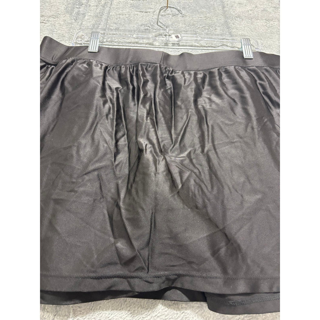 Coolibar XL Black Womens Swim Skort Athleisure Coastal Casual