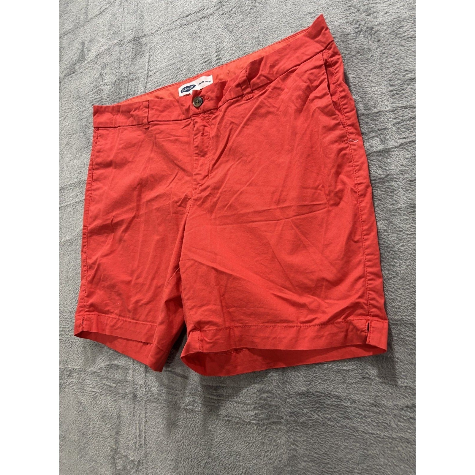 Old Navy 16 Womens Orange Everyday Short Casual Preppy Cotton Chino Shorts