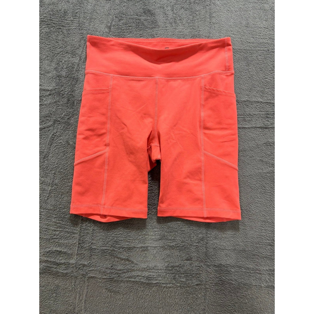 GapFit Womens S Coral Biker Shorts High Rise Athletic Athleisure Casual