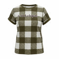 LuLaRoe XL Womens FALLelujah Graphic Tee Olive Green Buffalo Plaid Cozy Fall