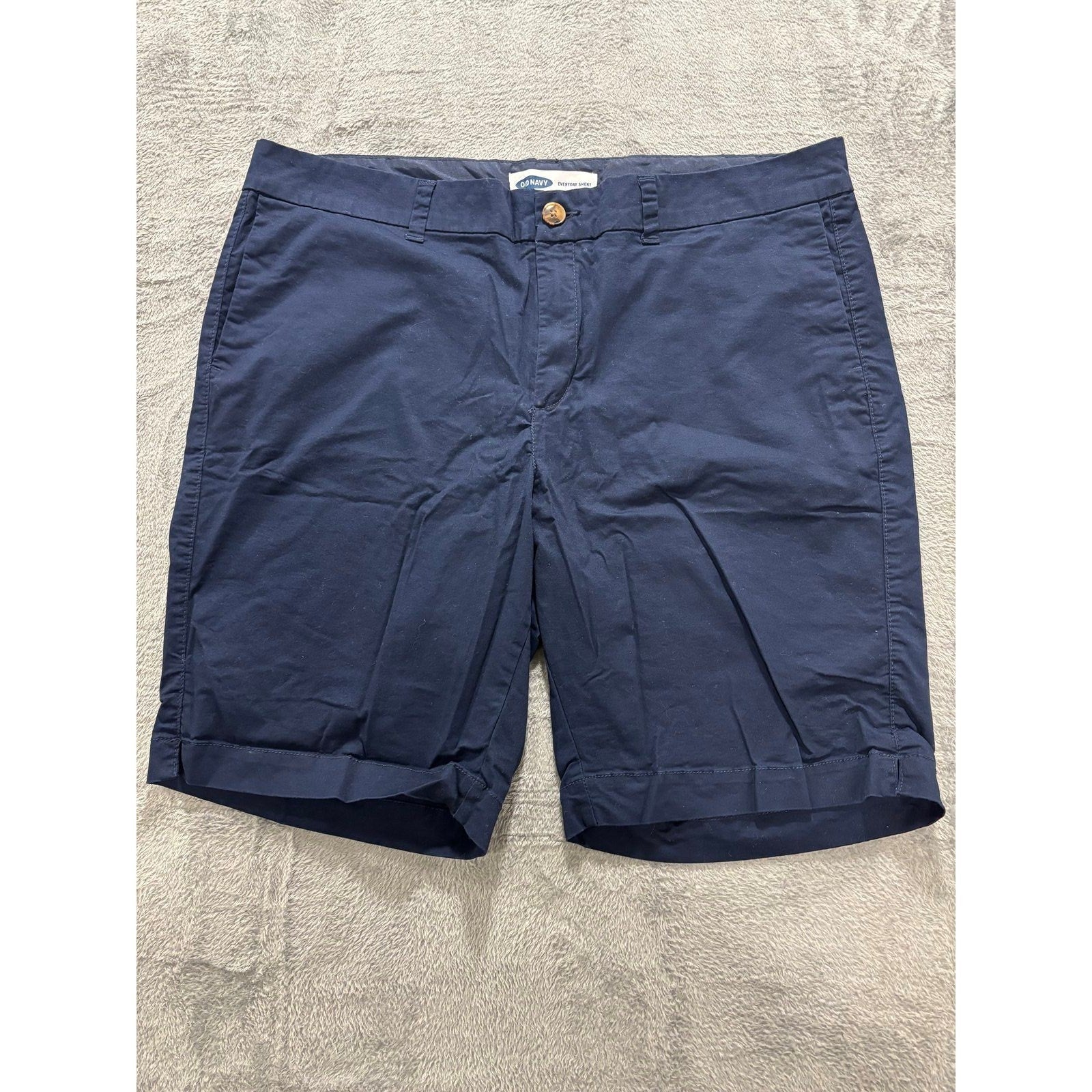 Old Navy Womens 16 Navy Blue Everyday Short Chino Casual Preppy