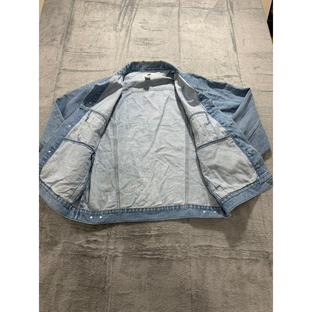Vintage Pepsi Denim Trucker Jacket Light Wash 90s Promo Adult Large Cotton Blue