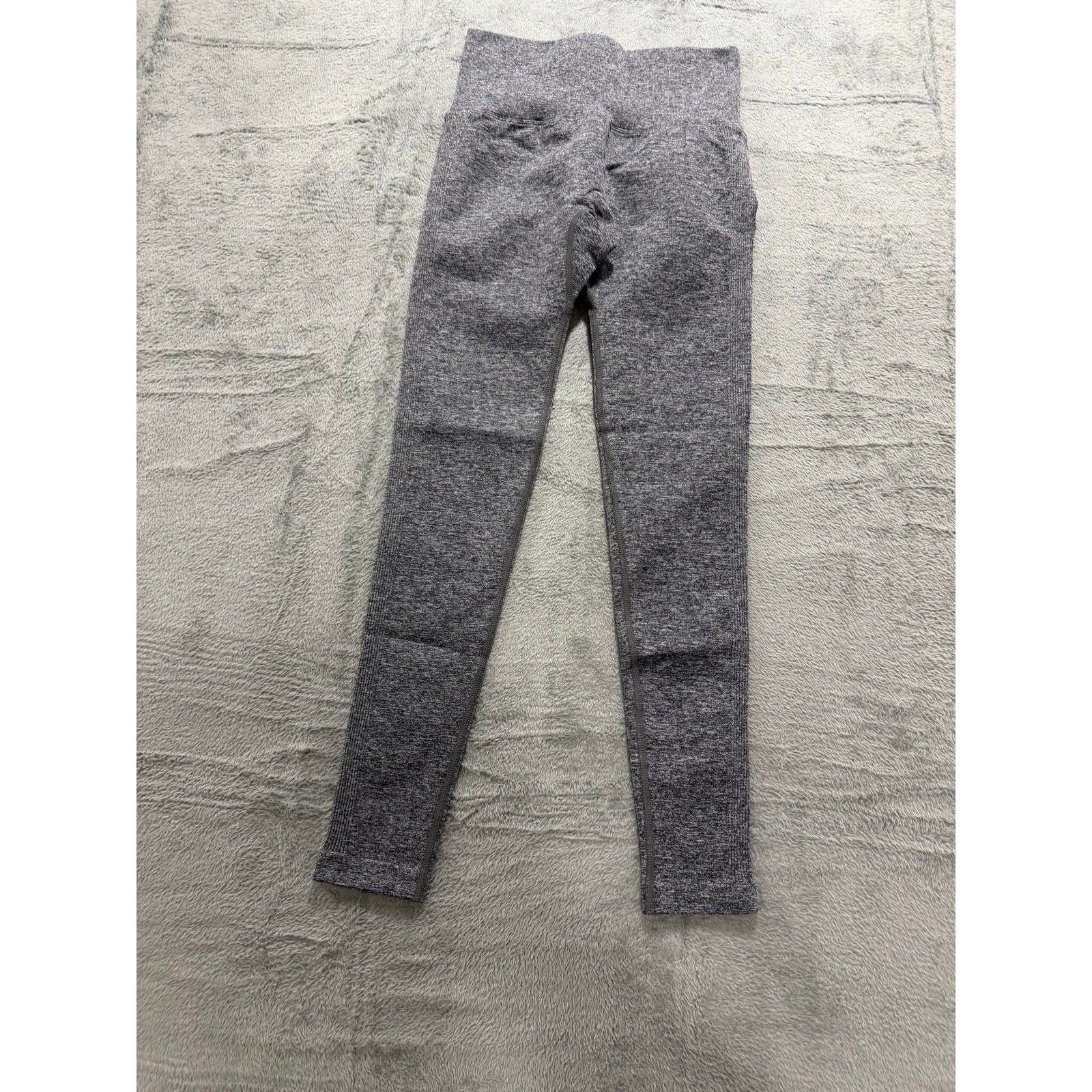 Womens L Gray Seamless High Waisted Leggings Athleisure Casual Yoga Pants