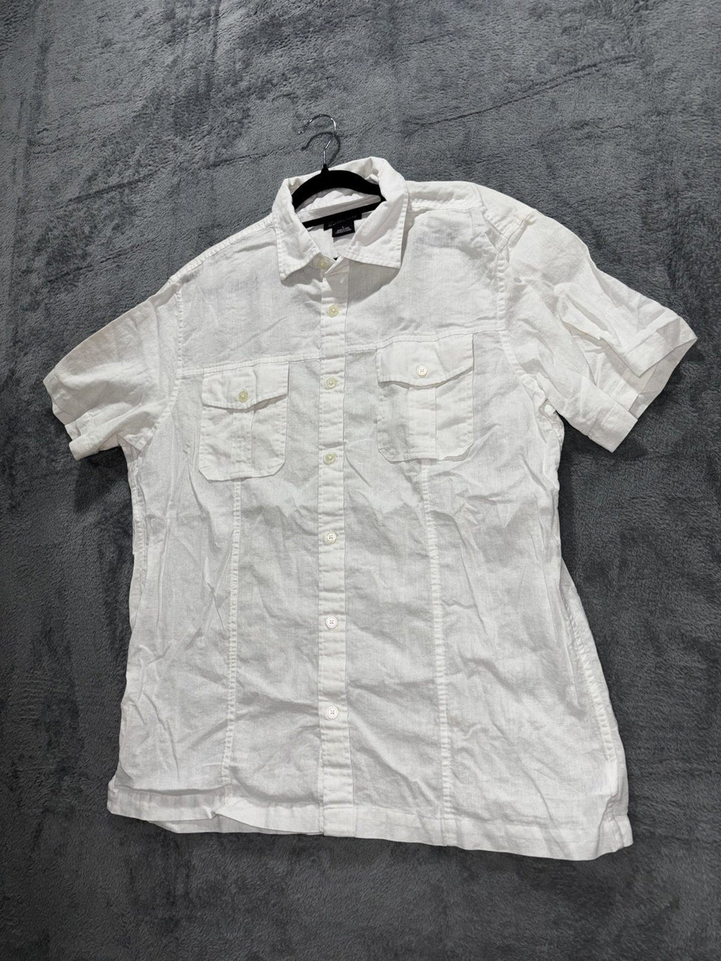 Michael Michael Kors Men's White Linen Blend Shirt L, photo 2 of 10
