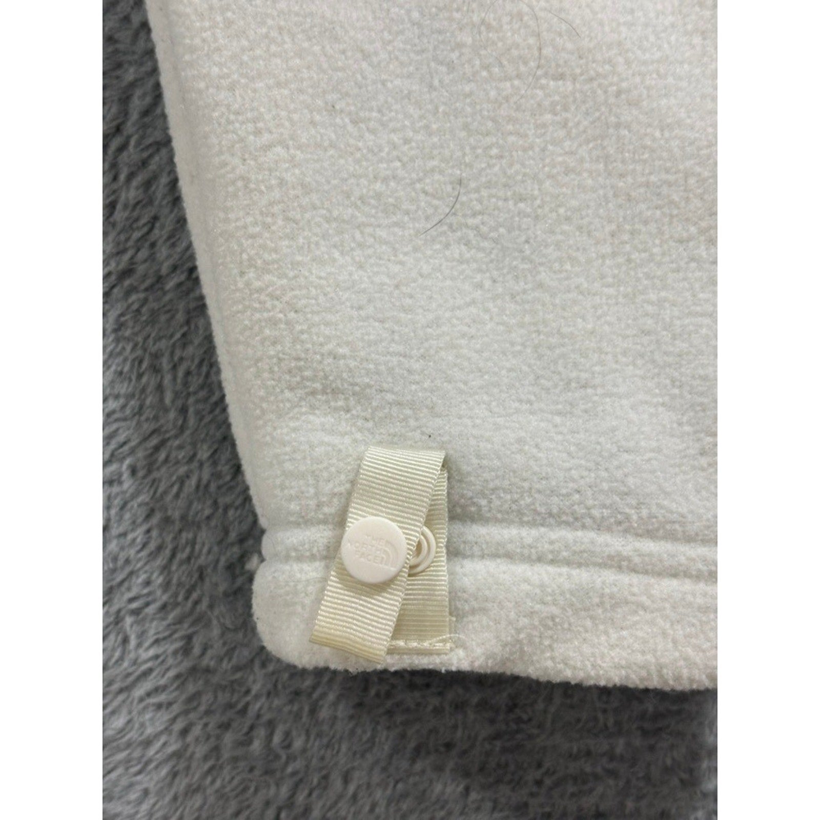The North Face Womens L Cream Fleece Full Zip Jacket Casual Cozy Athleisure