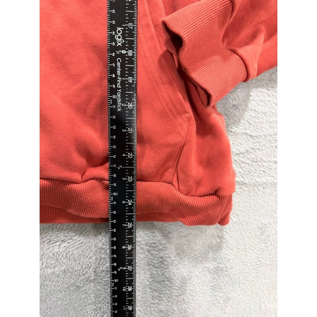 Zyia Active Terracotta Red Oversized Pullover Hoodie Sweatshirt 3XL Logo Pocket