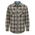 Woolrich Mens Grey Plaid Flannel Button Down Shirt Medium Long Sleeve Cotton