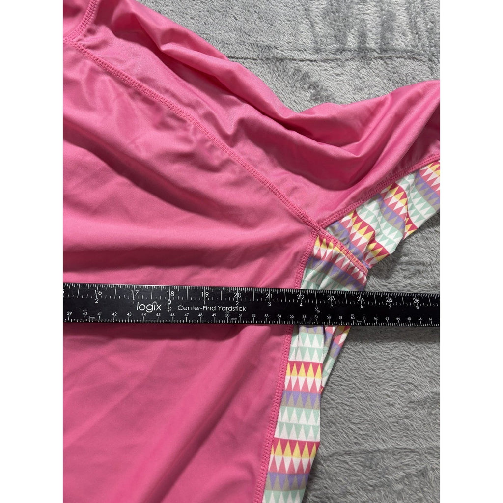 UV Skinz Womens 3XL Pink Rash Guard Swim Shirt Short Sleeve Casual Athleisure