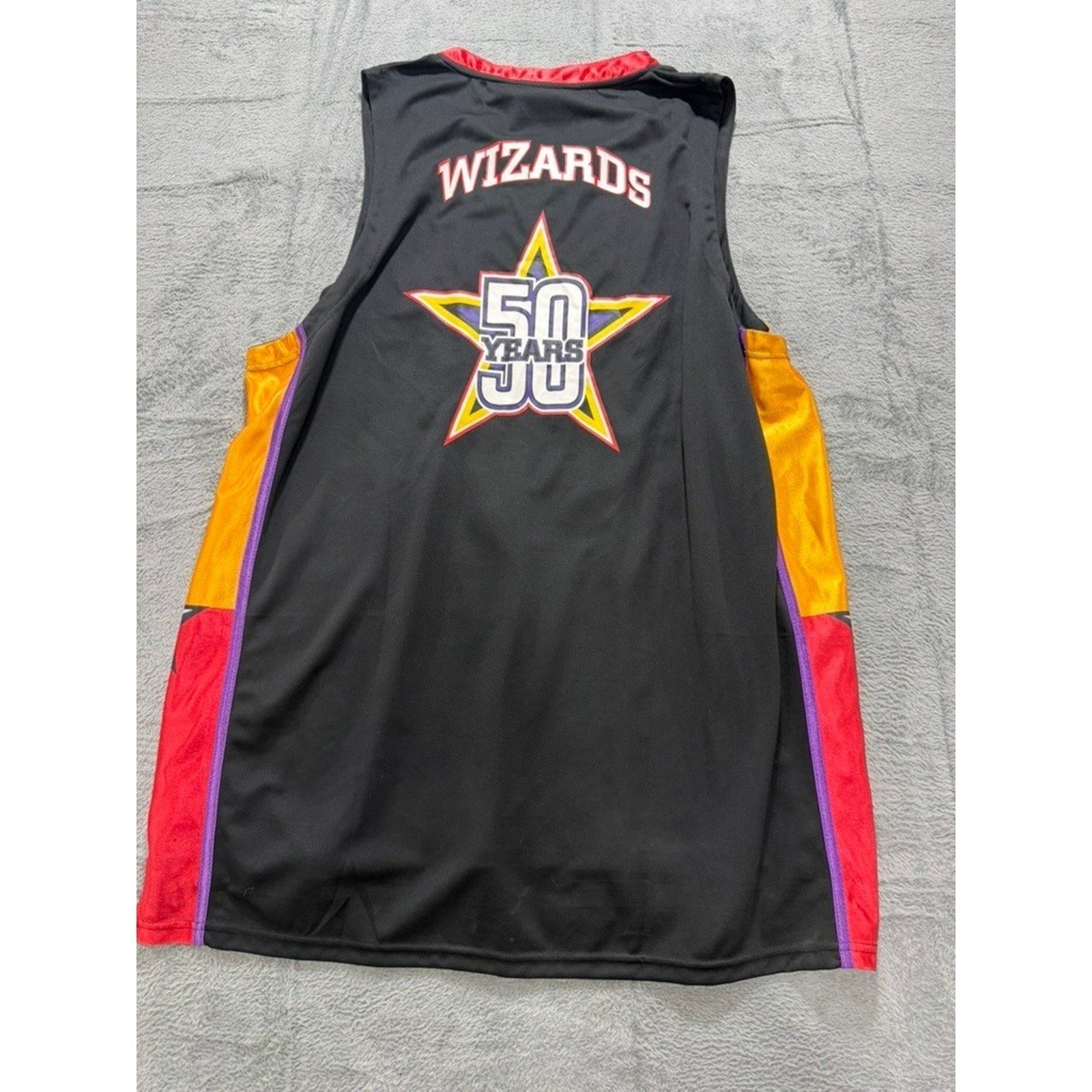 Harlem Wizards Basketball Jersey Mens 2XL Black 50 Anniversary Streetwear