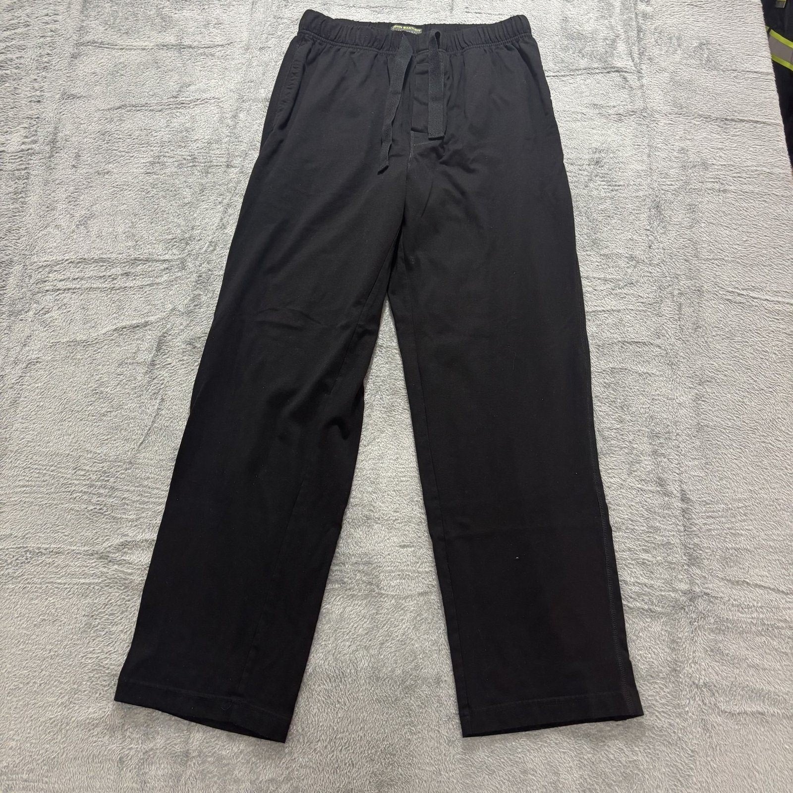 John Bartlett Statements S Black Sleepwear Pants Mens Lounge Drawstring Comfort