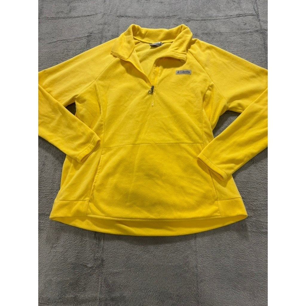 Columbia Glacial IV 1/4 Zip Fleece Pullover Women XXL Yellow Outdoor Hiking