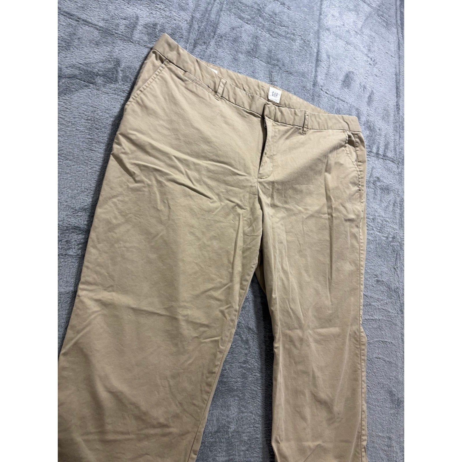 GAP 20 Tan Womens Chino Pants Straight Leg Casual Preppy Trousers