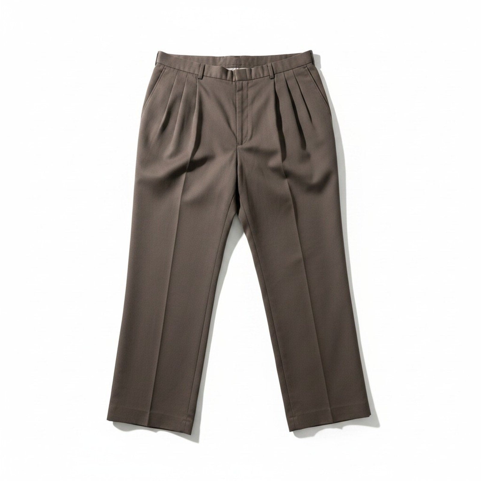 Haggar 38x31 Brown Pleated Dress Pants Gentlemans Fit Vintage Preppy Mens