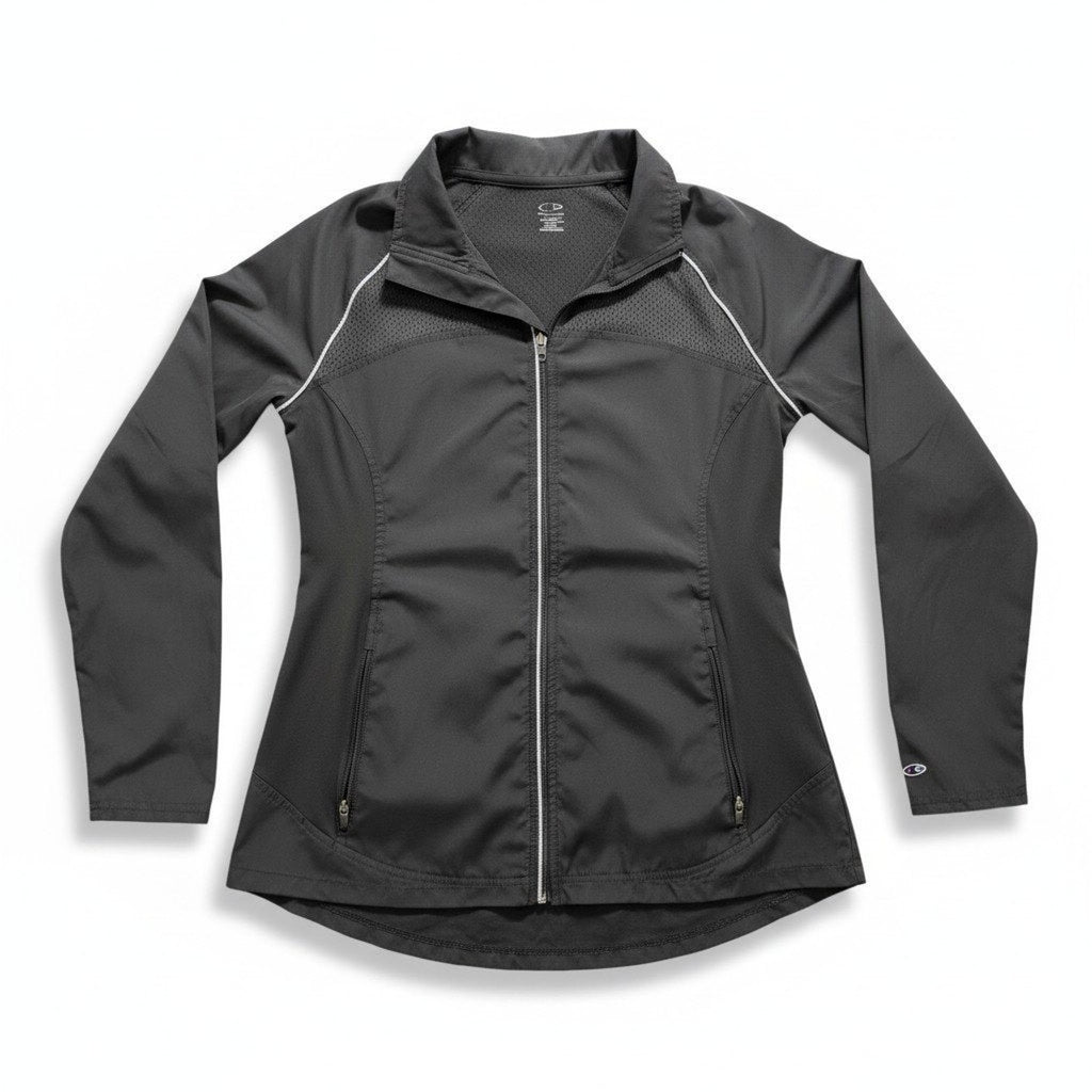 C9 Champion M Black Full Zip Running Jacket Womens Athleisure Casual Activewear