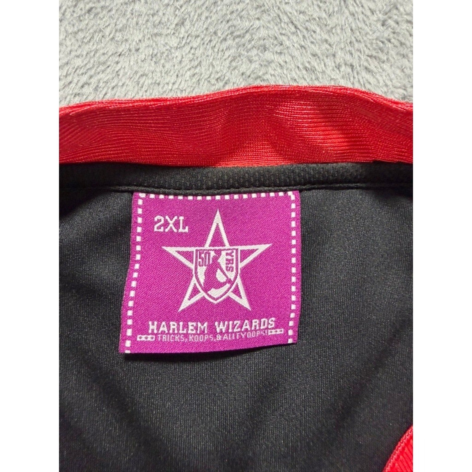 Harlem Wizards Basketball Jersey Mens 2XL Black 50 Anniversary Streetwear