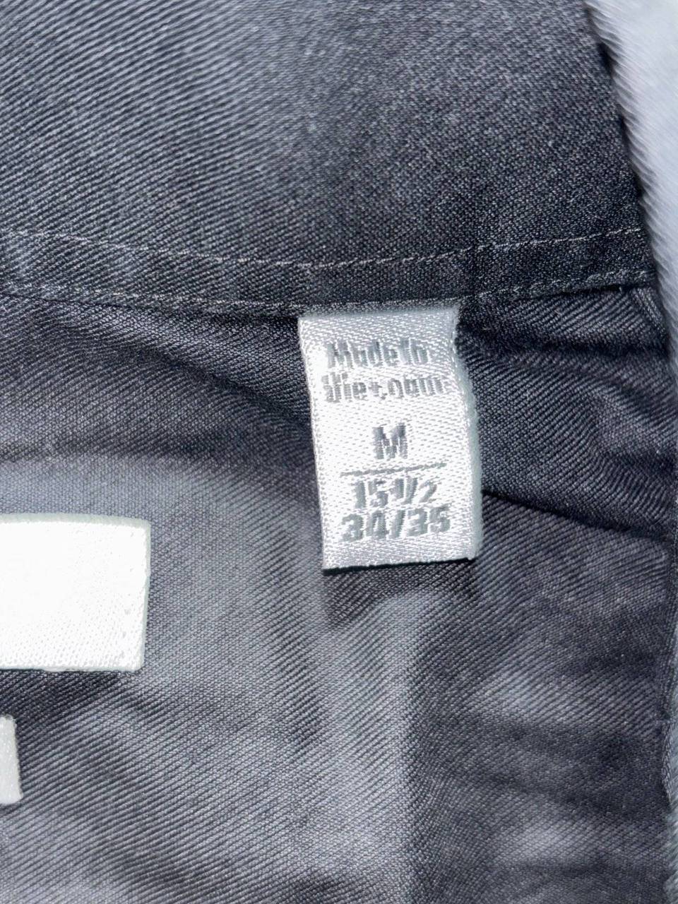 DKNY Men's Black Slim Fit Dress Shirt Size M, photo 9 of 10