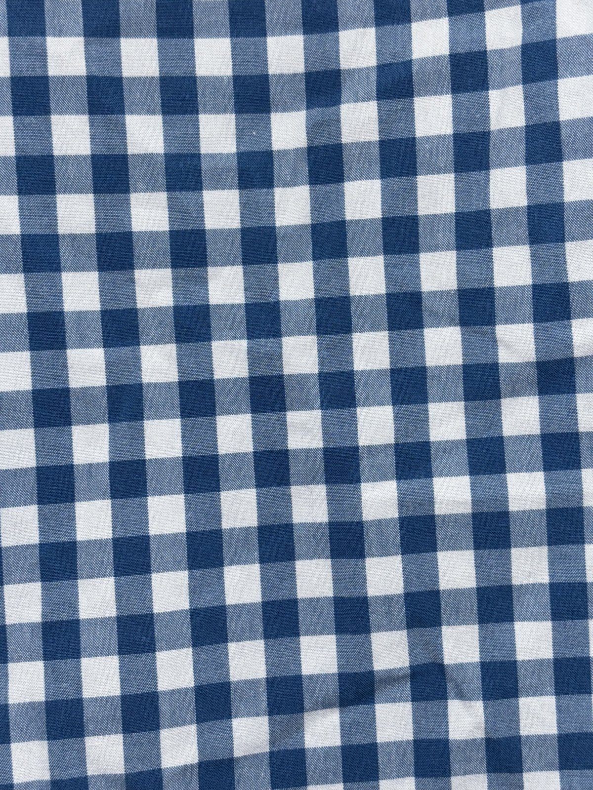 Banana Republic Mens 16-16 1/2 L Blue Gingham Long Sleeve Button Up Dress Shirt