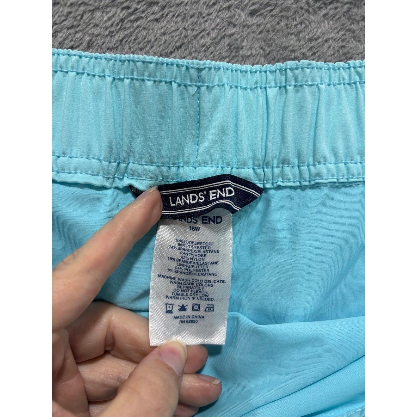 Lands' End 16W Light Blue Womens Board Shorts Casual Athleisure Active