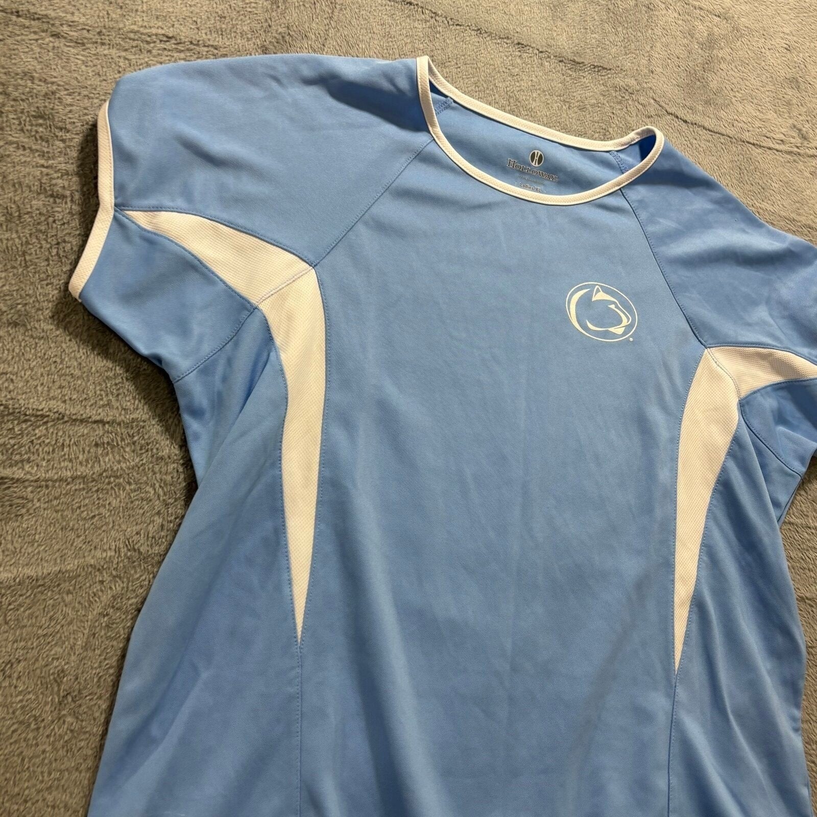 Holloway Womens XL Light Blue Penn State Nittany Lions T-Shirt Athleisure Casual