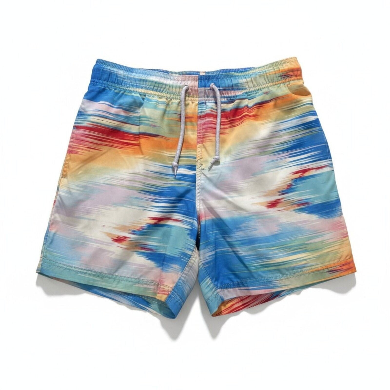 George M Multicolor Swim Trunks Mens Festival Casual Beach Shorts