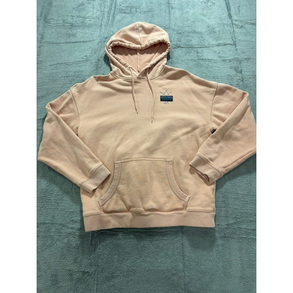 Adidas Womens S Pink Pullover Hoodie Athleisure Casual Cozy Trefoil Logo Sporty