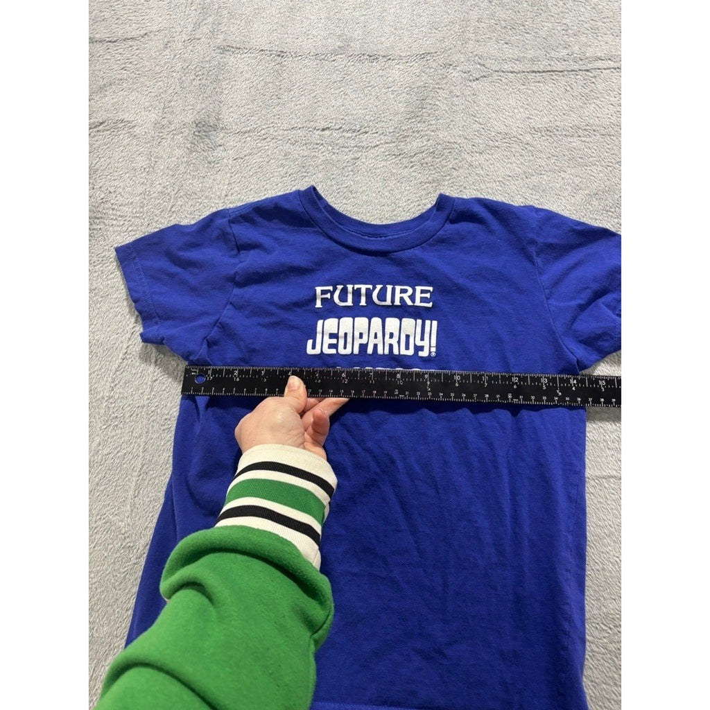 American Apparel Kids Future Jeopardy Champion Graphic T-Shirt Blue Size 10
