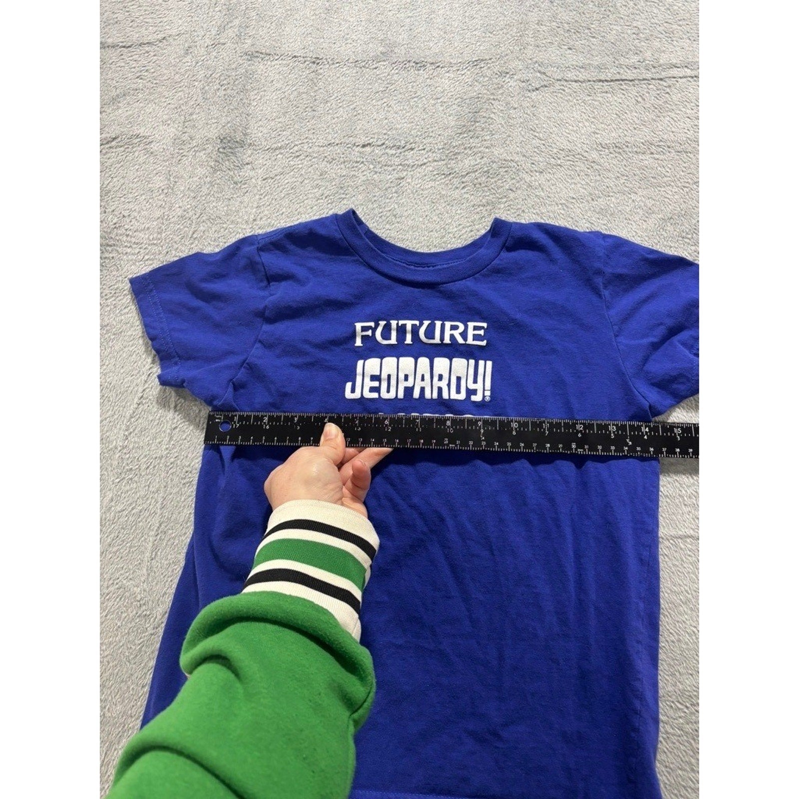 American Apparel Kids Future Jeopardy Champion Graphic T-Shirt Blue Size 10