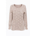 Soho Jeans Cable Knit Pearl Sweater Medium Blush Pink Chunky Cozy Preppy Chic
