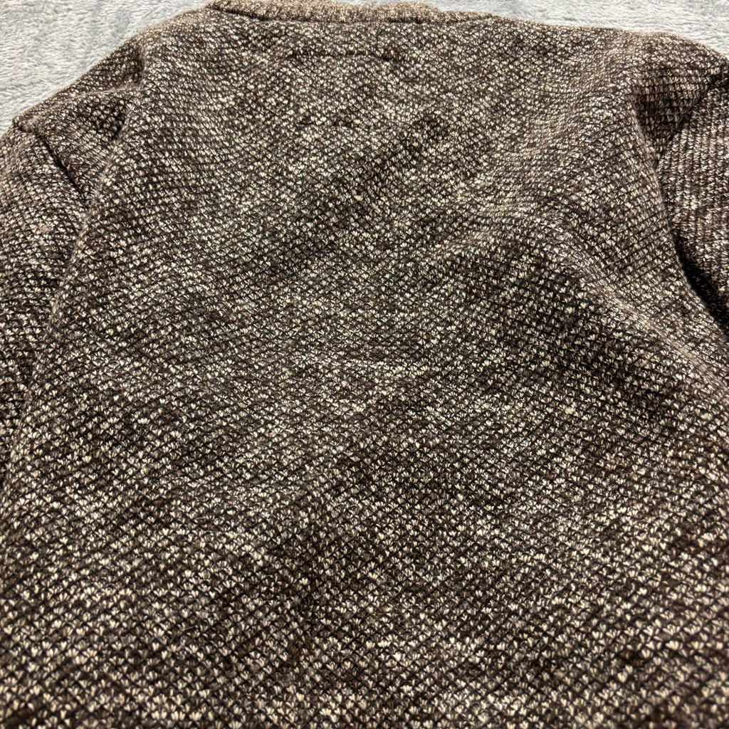 Buffalo David Bitton Mens L Brown Full Zip Mock Neck Sweater Ribbed Knit NWT