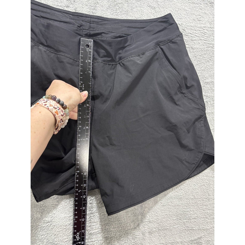 Lands End 16 Black Womens Athletic Shorts Activewear Gym Athleisure Lightweight