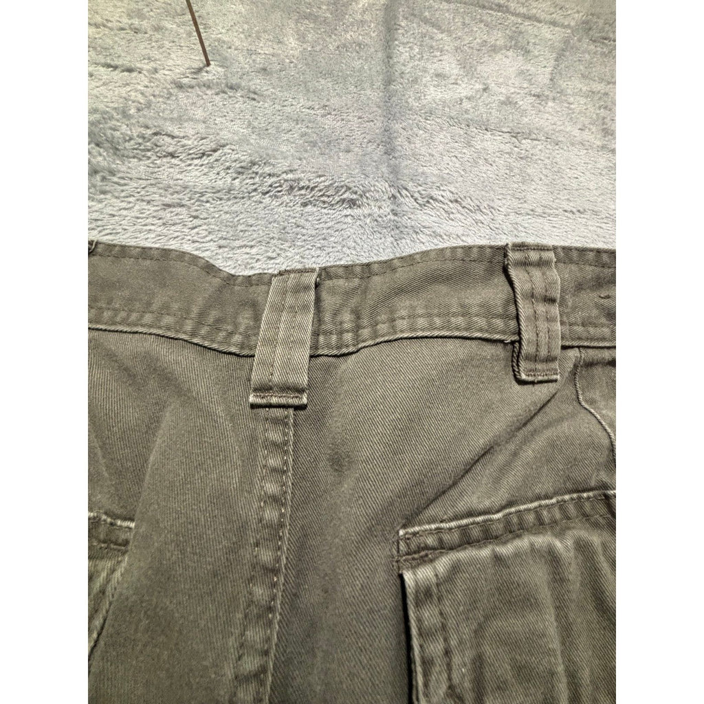 Basic Editions 36x32 Olive Green Cargo Pants Mens Casual Vintage Style