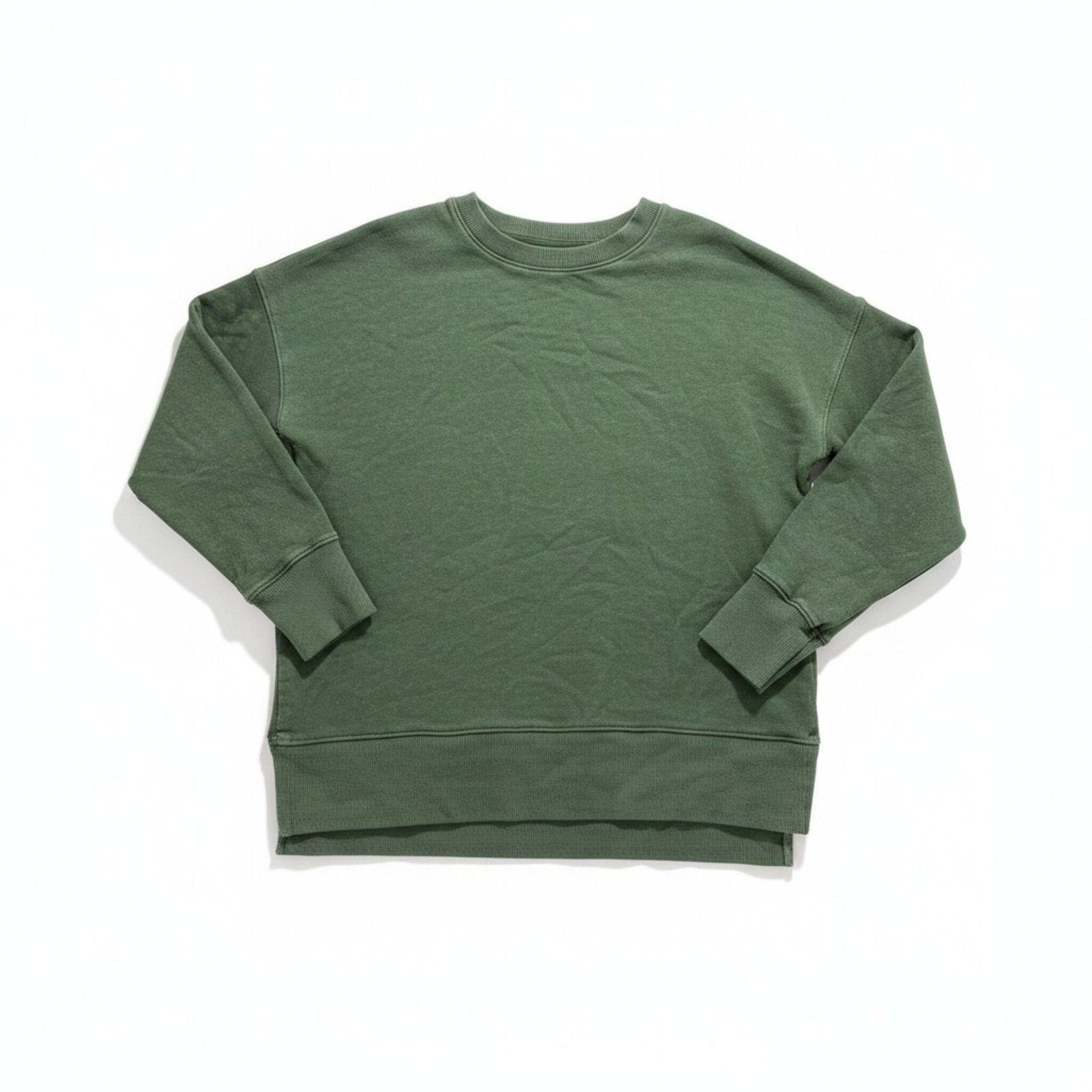 Time and Tru Womens M Green Crewneck Sweatshirt Casual Cozy Pullover