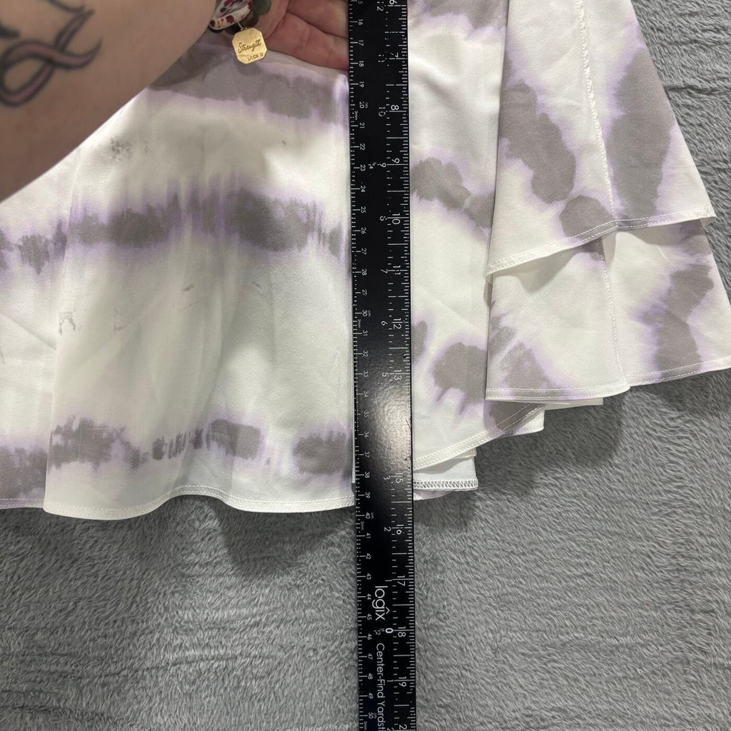 Lululemon Womens 10 White Purple Tie Dye Court Rival Skirt Athleisure Casual