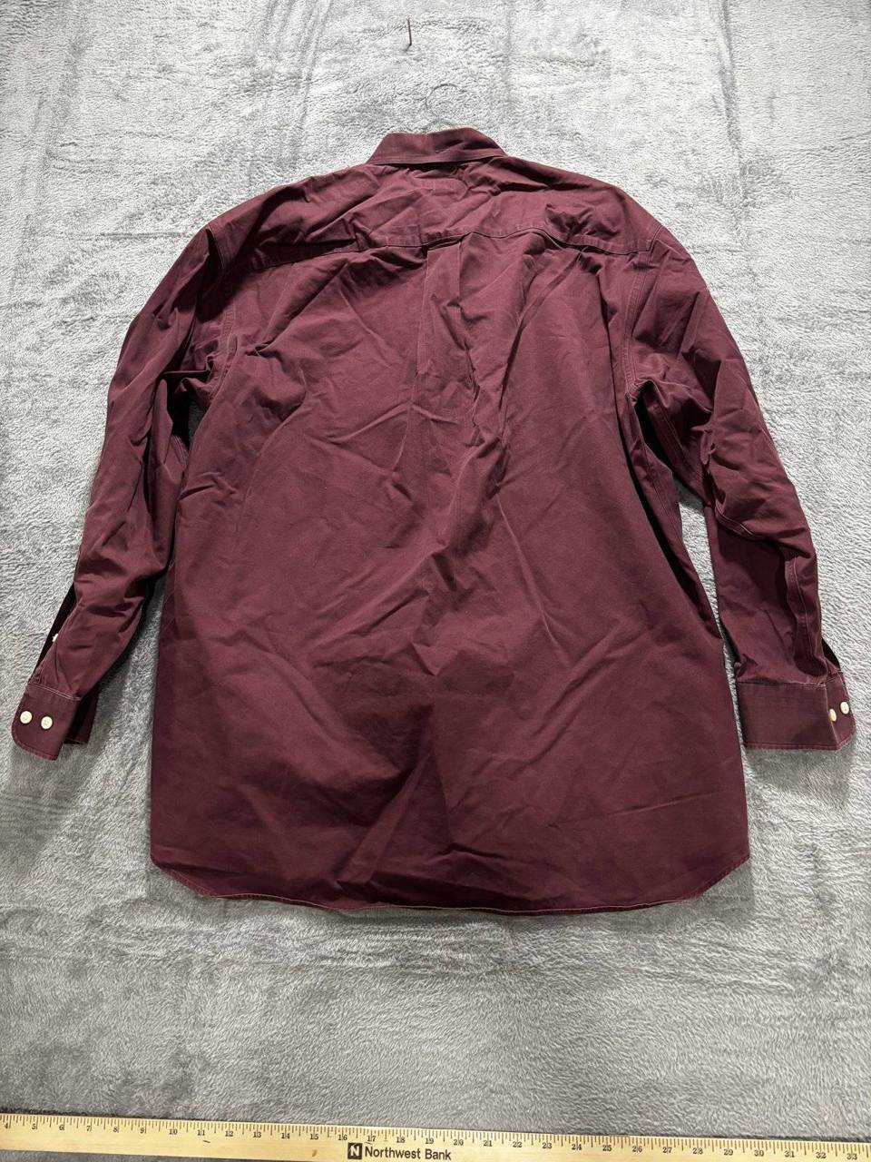 Nordstrom Men's Burgundy Dress Shirt Size L, photo 6 of 8
