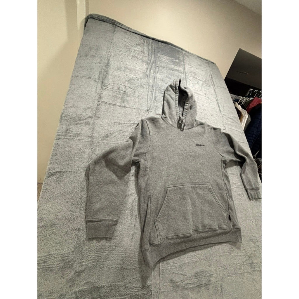 Patagonia M Gray P-6 Logo Uprisal Hoody Womens Casual Cozy Pullover Hoodie