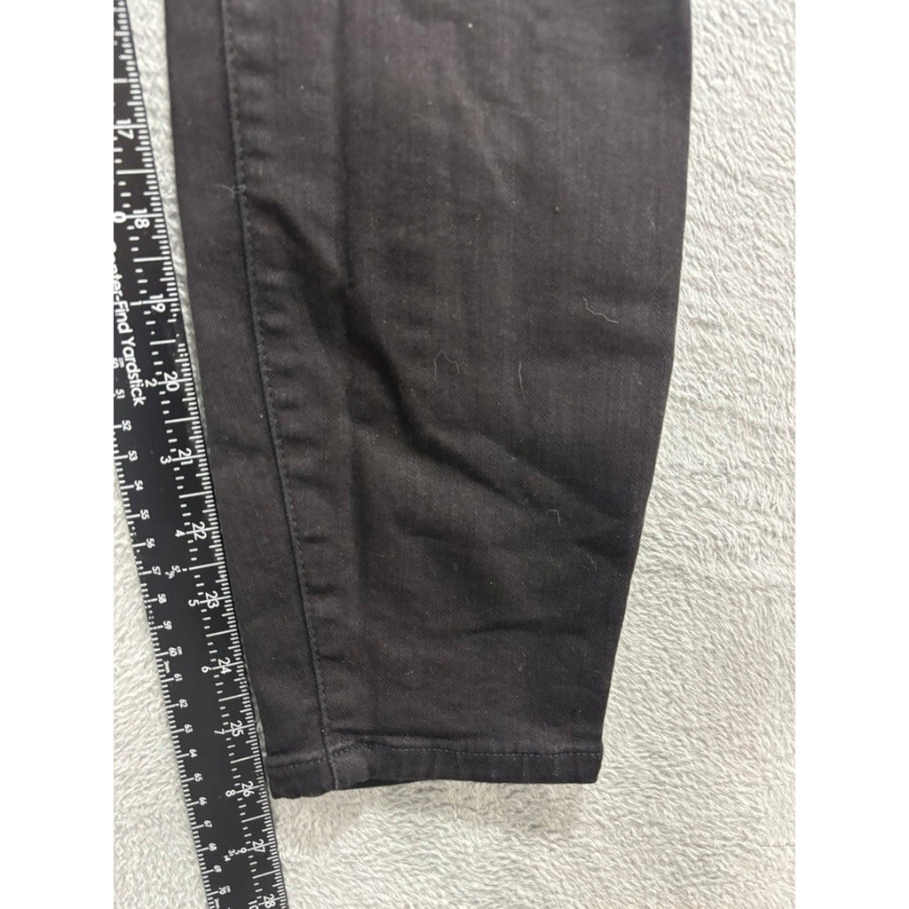 Torrid Bombshell Skinny Black Distressed Ripped Jeans Plus Size 18R High Rise