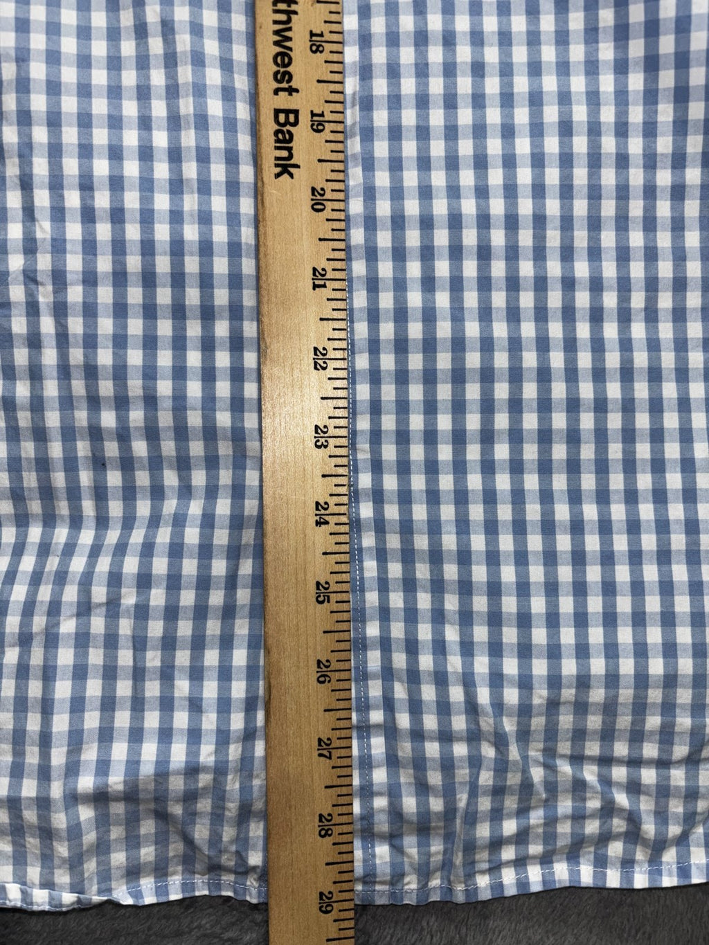 J.Crew Men's Blue White Gingham Check Shirt Size M, photo 7 of 8