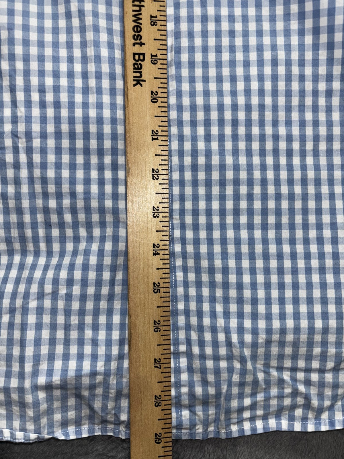 J.Crew Men's Blue White Gingham Check Shirt Size M, photo 7 of 8