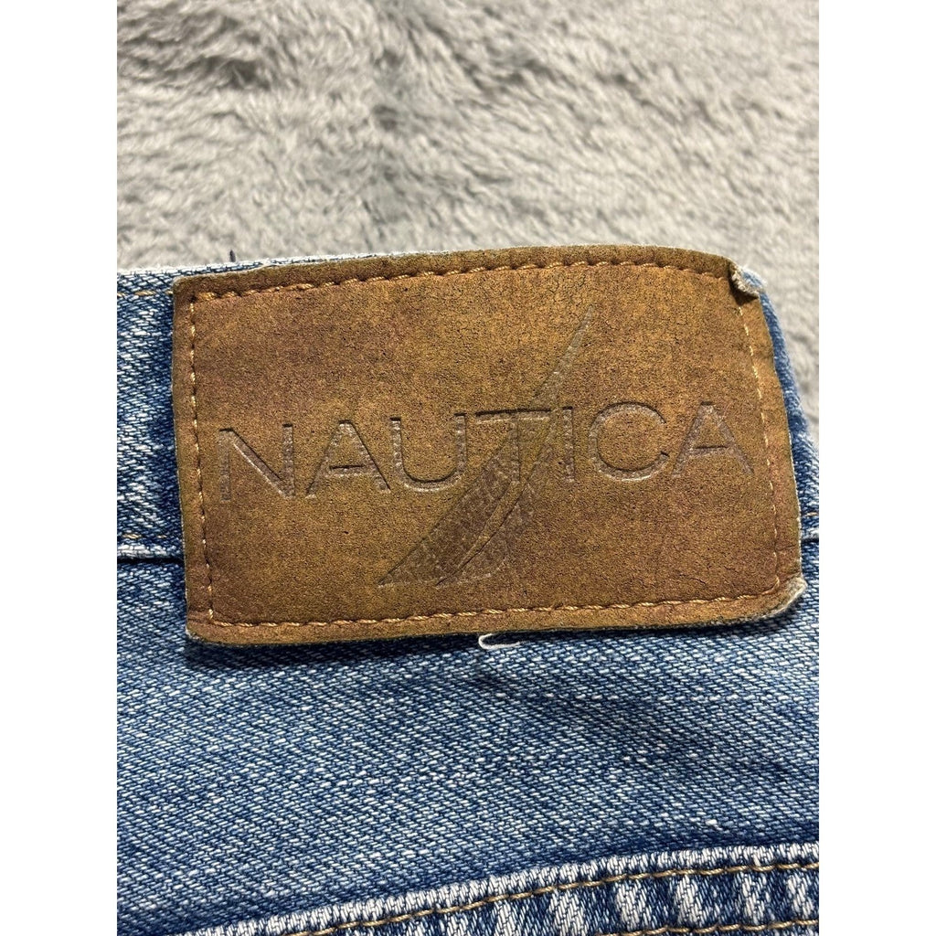 Nautica 36x32 Blue Denim Jeans Mens Classic Fit Vintage Casual